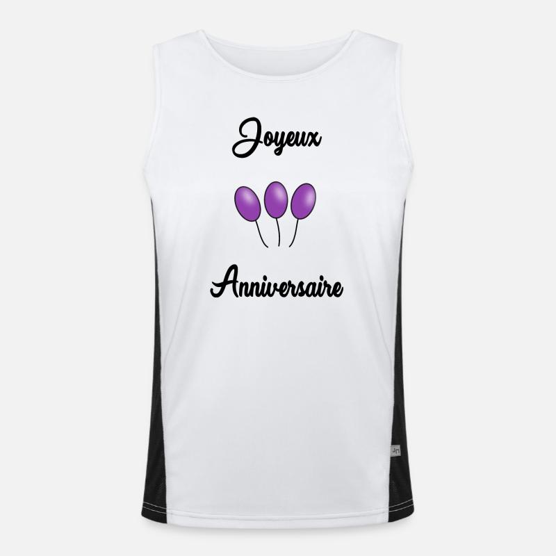 JOYEUX ANNIVERSAIRE Débardeur respirant contrasté Homme 