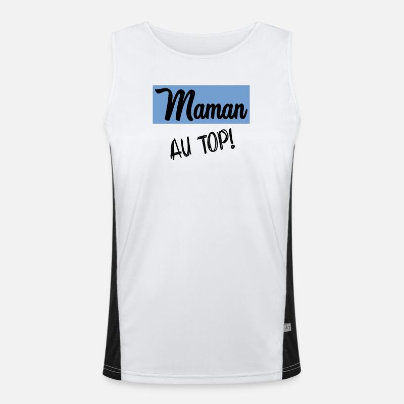 MUTTERTAG. SCHÖNEN MUTTERTAG. MAMA Funktionelles Kontrast-Tank Top für Männer 