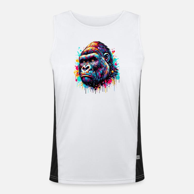 Gorilla Funktionelles Kontrast-Tank Top für Männer 