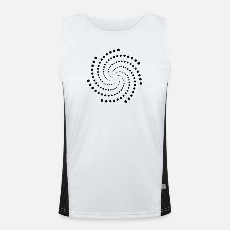 Punkte Strudel Funktionelles Kontrast-Tank Top für Männer 