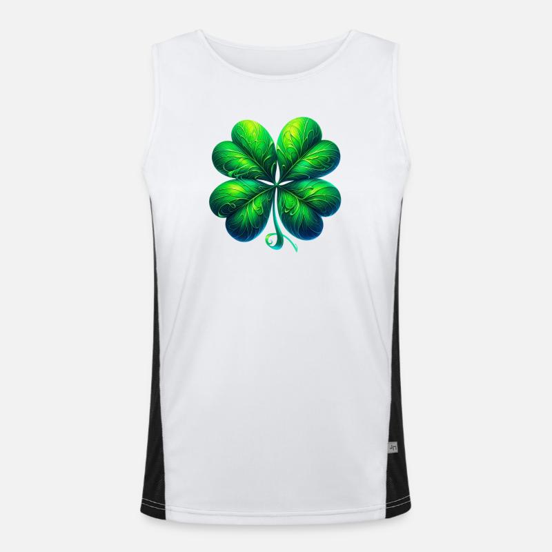Four-leaf clover Men's Functional Contrast Tank Top 