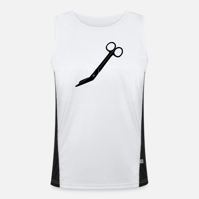 Bandage scissors Men's Functional Contrast Tank Top 