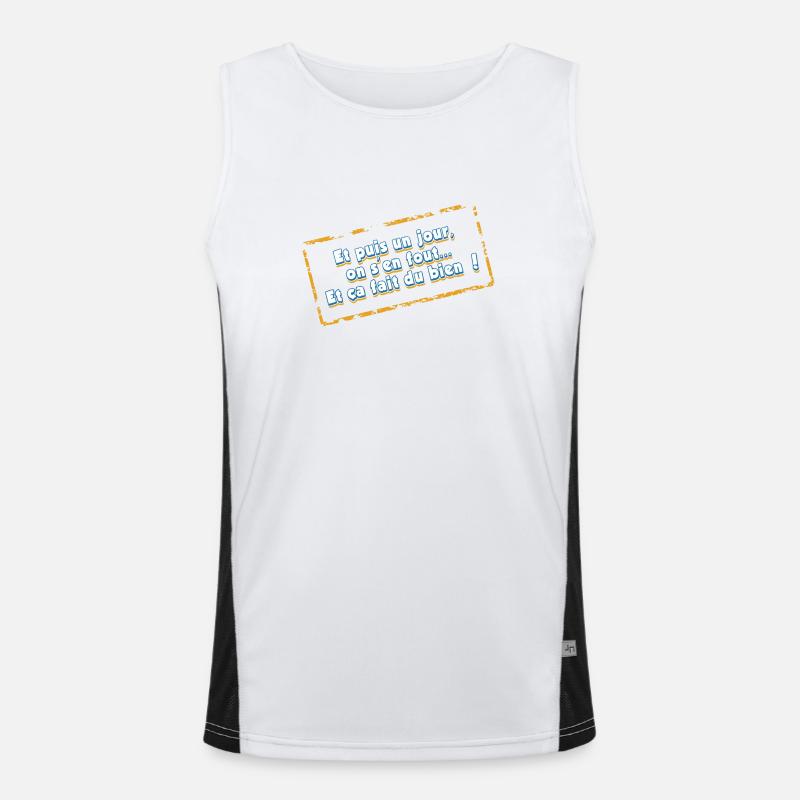We don't care and it feels good Men's Functional Contrast Tank Top 