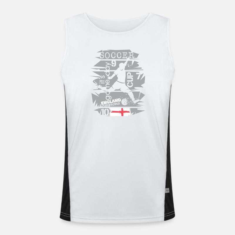 Fußball England Graffiti Collage Team Turnier icon Funktionelles Kontrast-Tank Top für Männer 