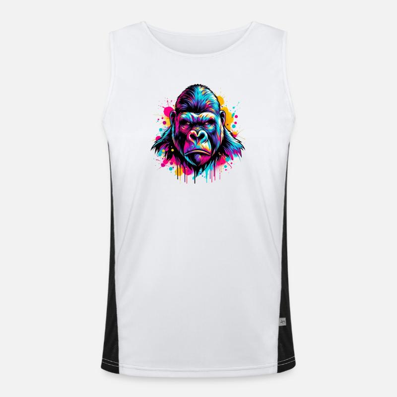 Gorilla Funktionelles Kontrast-Tank Top für Männer 