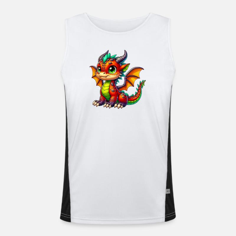 Drache Funktionelles Kontrast-Tank Top für Männer 