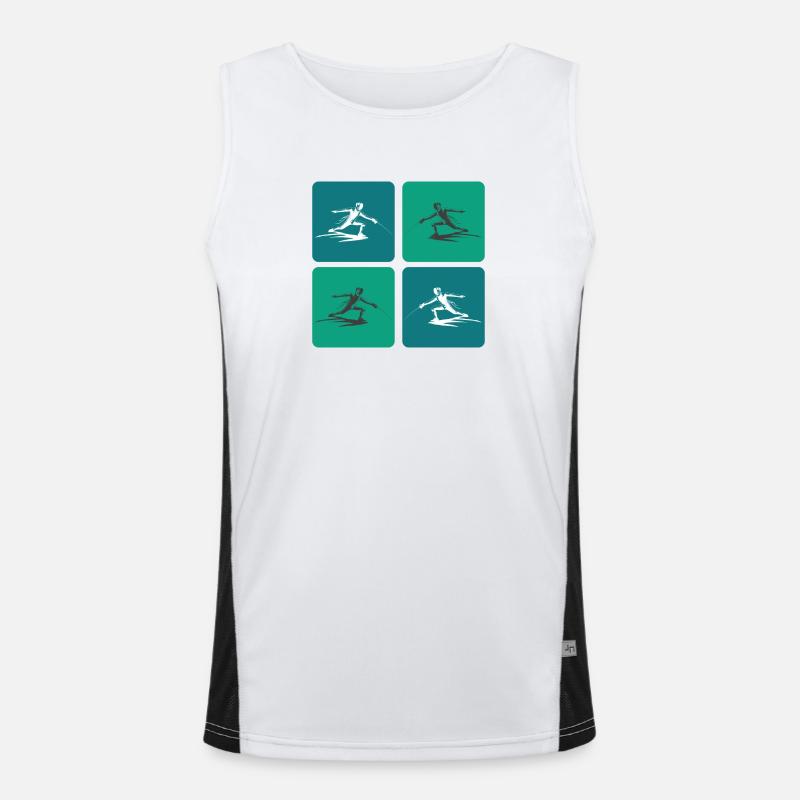 Fechten Funktionelles Kontrast-Tank Top für Männer 