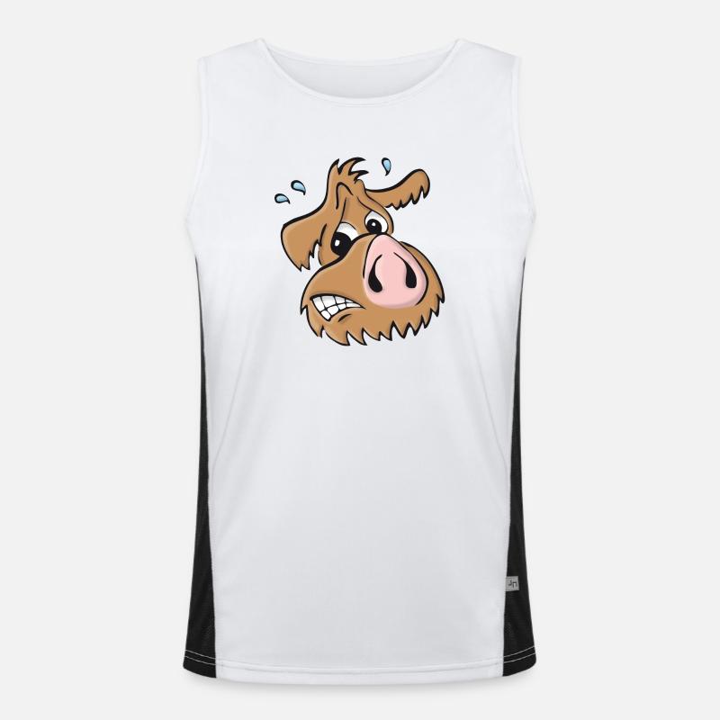 Schweinehund - ups Funktionelles Kontrast-Tank Top für Männer 