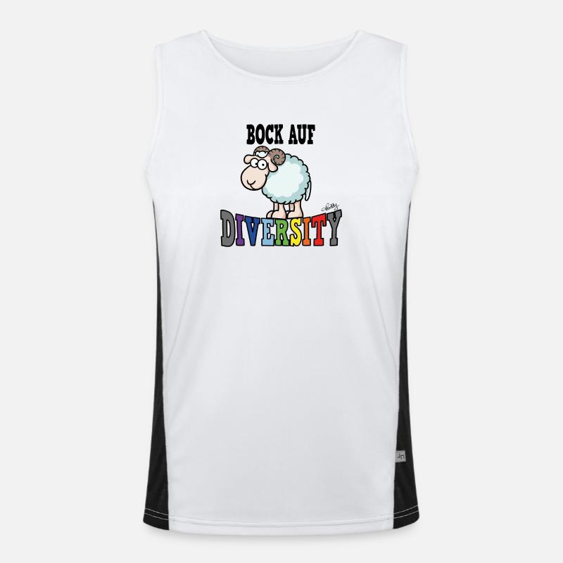 Bock auf Diversity Funktionelles Kontrast-Tank Top für Männer 