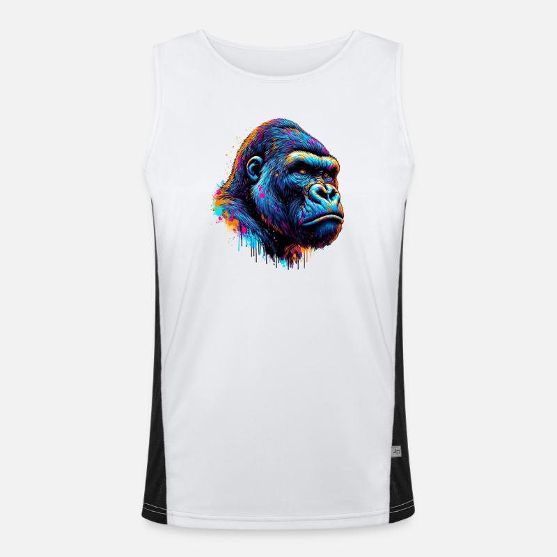 Gorilla Funktionelles Kontrast-Tank Top für Männer 
