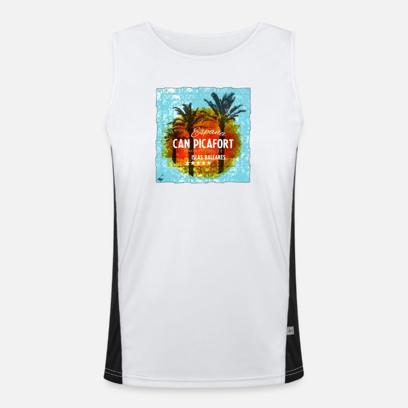 Can Picafort Funktionelles Kontrast-Tank Top für Männer 