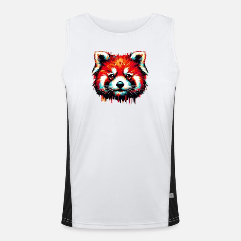 Red panda Men's Functional Contrast Tank Top 