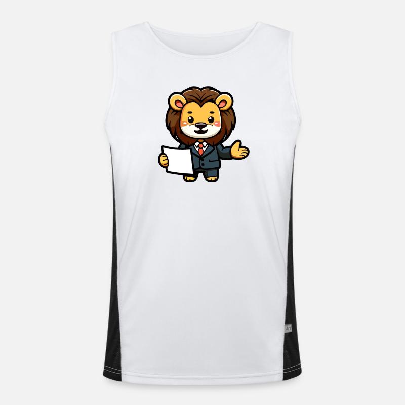 Der Unternehmenslöwe Funktionelles Kontrast-Tank Top für Männer 