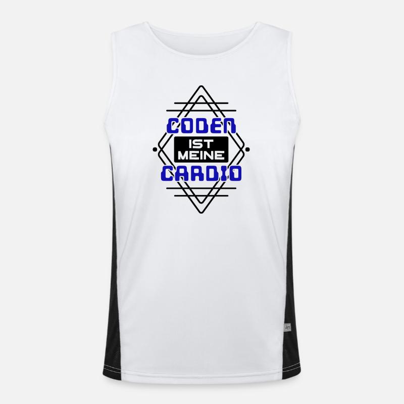 Software Developer Developer Cool Saying Coden Men's Functional Contrast Tank Top 