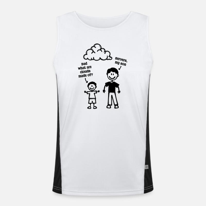 Bugfixing Skripting Statement Developer Bugs - Funktionelles Kontrast-Tank Top für Männer  - Weiß/Schwarz