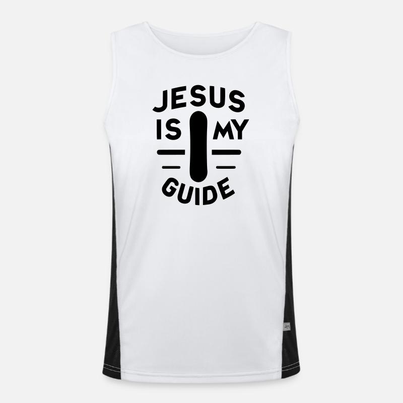 Jésus est mon guide - Snowboard Débardeur respirant contrasté Homme 