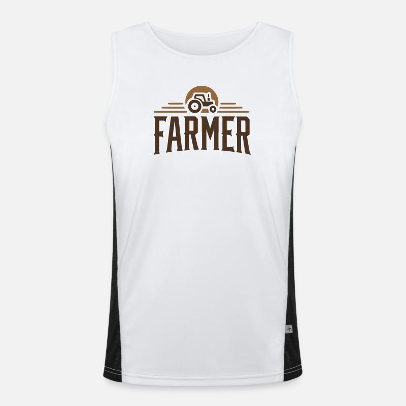 Farmer - Proud Men's Functional Contrast Tank Top 
