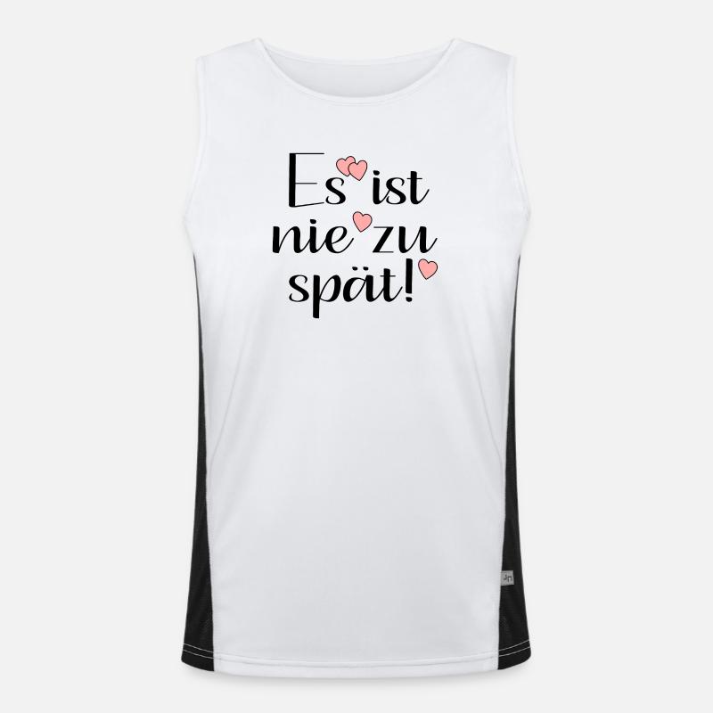 NIE ZU SPÄT Funktionelles Kontrast-Tank Top für Männer 