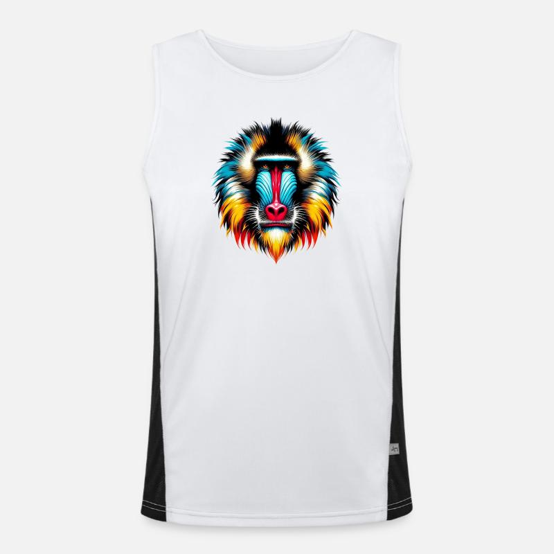 Mandrill-Affe Funktionelles Kontrast-Tank Top für Männer 