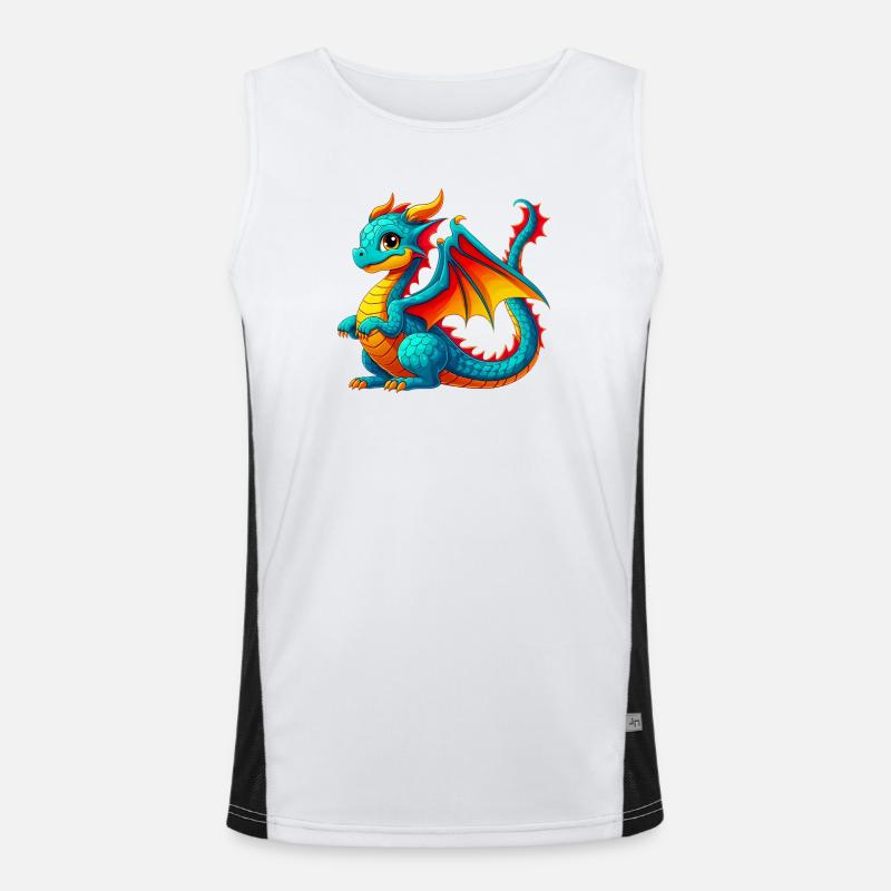 Drache Funktionelles Kontrast-Tank Top für Männer 