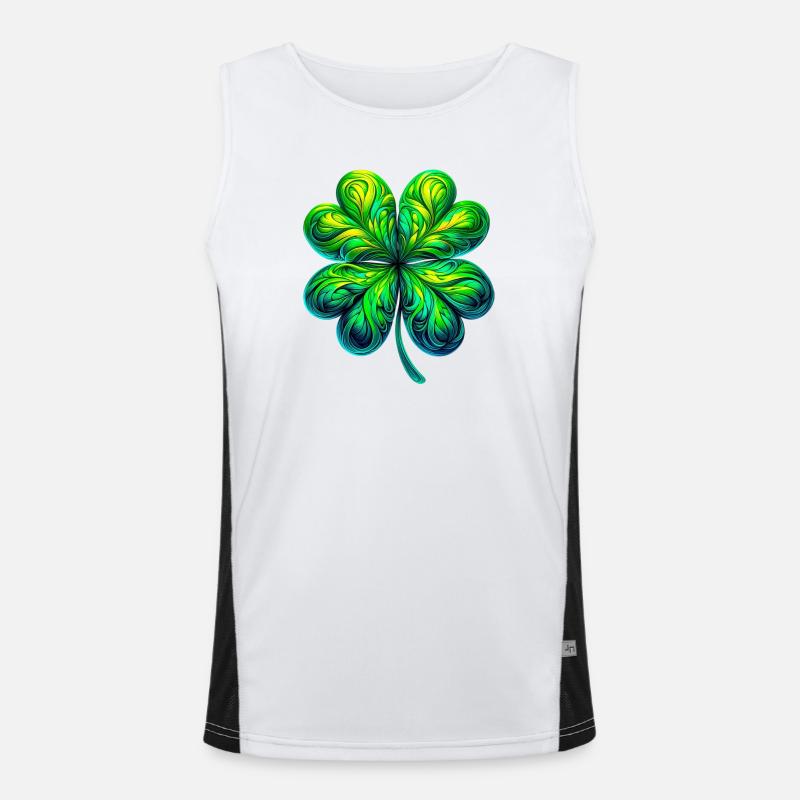 Four-leaf clover Men's Functional Contrast Tank Top 