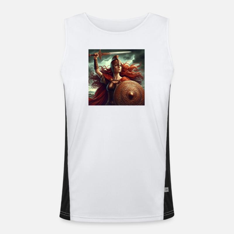 Keltischer Krieger Funktionelles Kontrast-Tank Top für Männer 