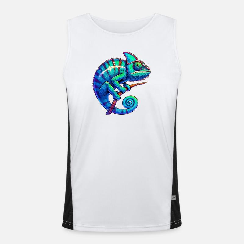 Chameleon - Men's Functional Contrast Tank Top  - white/black