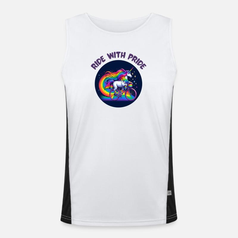 Fahren Sie mit Stolz Funktionelles Kontrast-Tank Top für Männer 