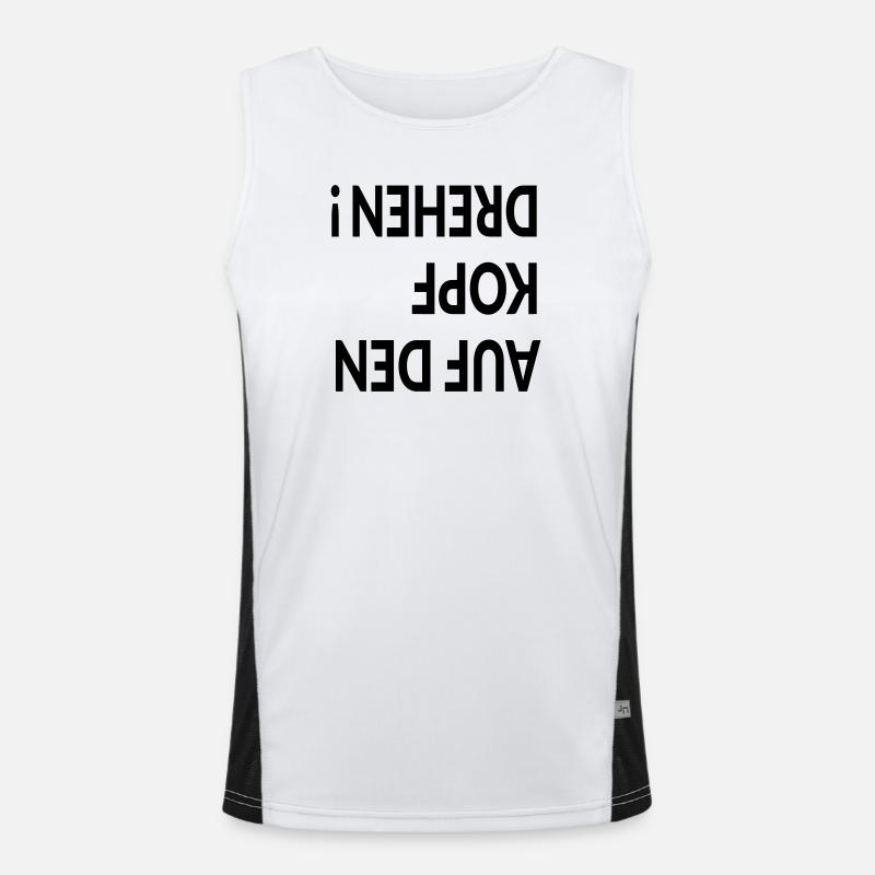 AUF DEN KOPF DREHEN - TRANSFORMATION Funktionelles Kontrast-Tank Top für Männer 