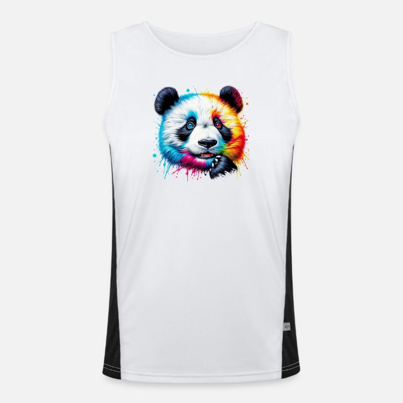 Panda Funktionelles Kontrast-Tank Top für Männer 