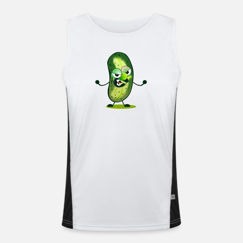 Dessin animé de cornichons Débardeur respirant contrasté Homme 