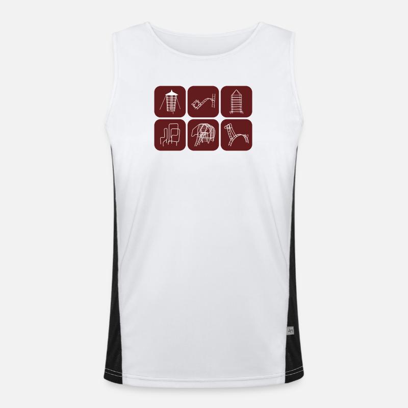 Ungarn Playground scapes Funktionelles Kontrast-Tank Top für Männer 