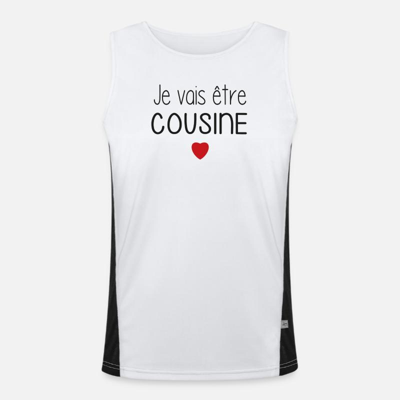 Ich werde ein Cousin sein - Herz Funktionelles Kontrast-Tank Top für Männer 