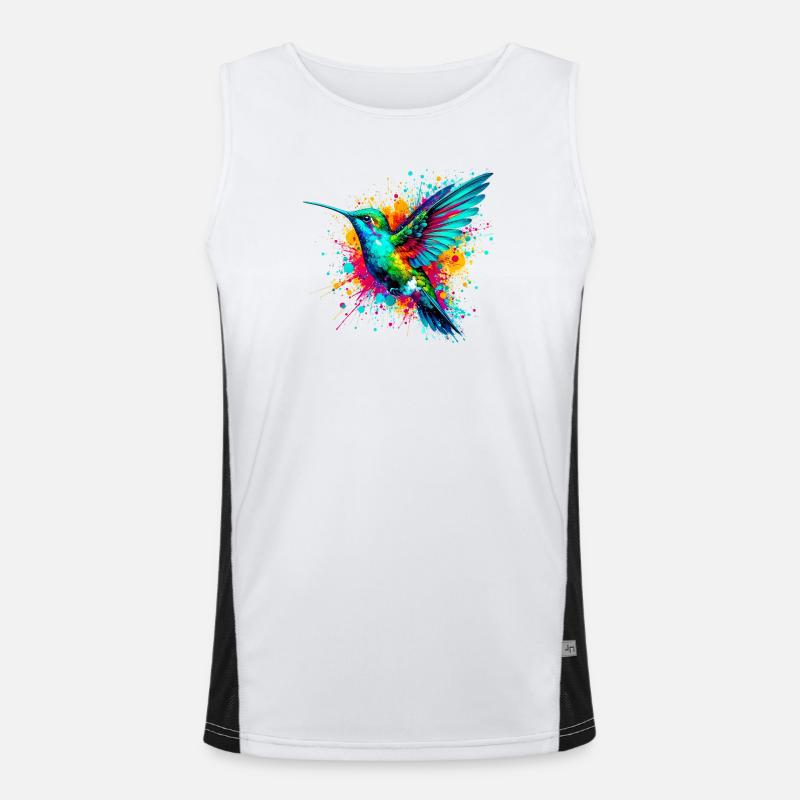 Kolibri Funktionelles Kontrast-Tank Top für Männer 