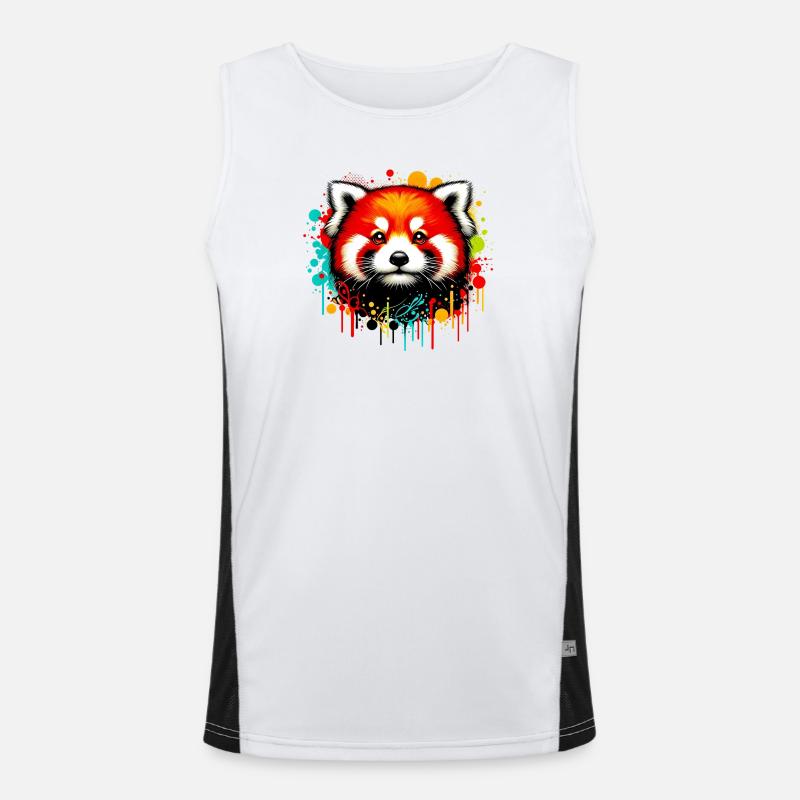 Kleiner Panda Funktionelles Kontrast-Tank Top für Männer 