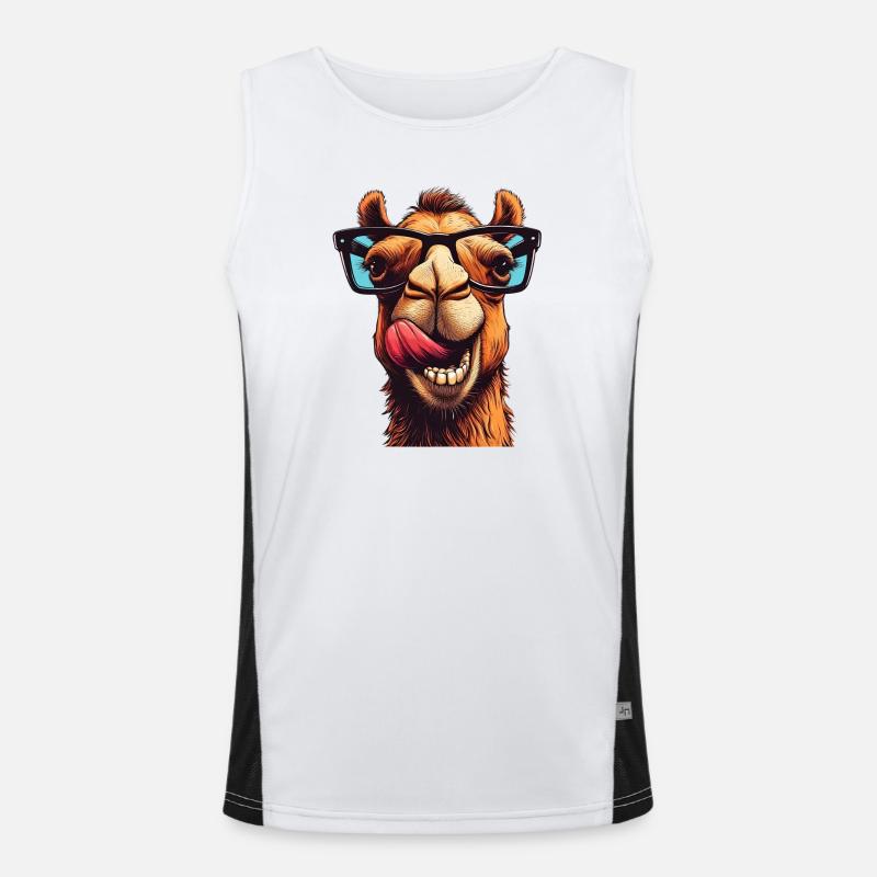 Kamel Funktionelles Kontrast-Tank Top für Männer 