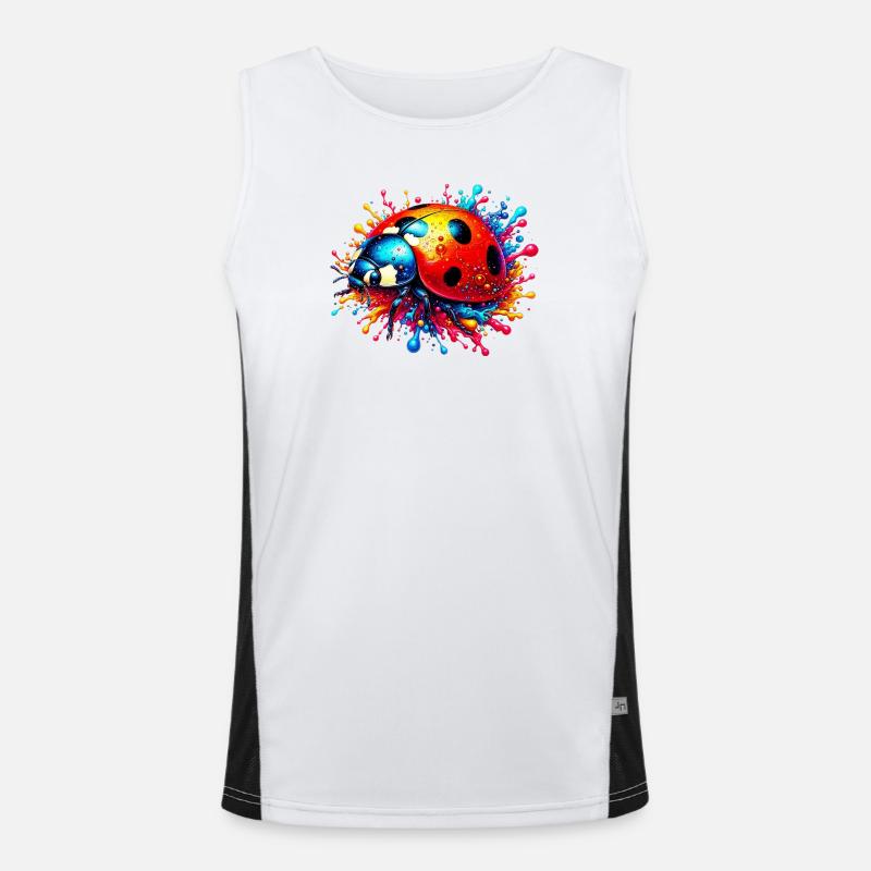Marienkäfer Funktionelles Kontrast-Tank Top für Männer 