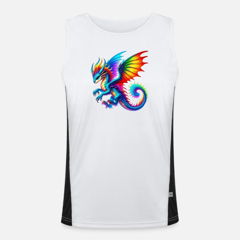 Drache Funktionelles Kontrast-Tank Top für Männer 