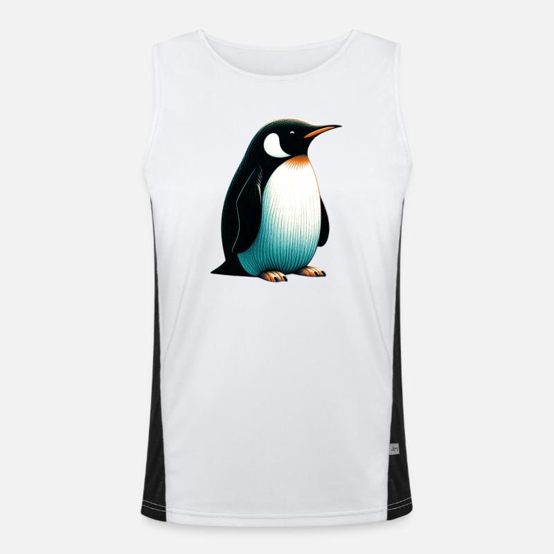 Pinguin Funktionelles Kontrast-Tank Top für Männer 