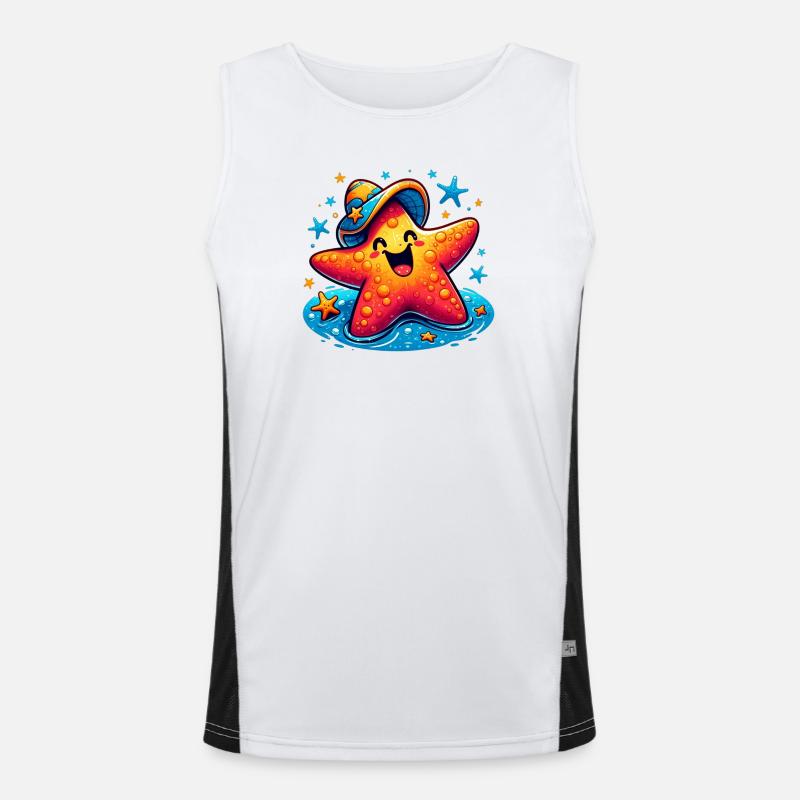 Seestern Funktionelles Kontrast-Tank Top für Männer 