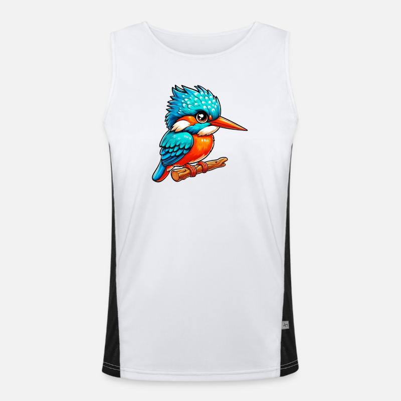 Eisvogel Funktionelles Kontrast-Tank Top für Männer 