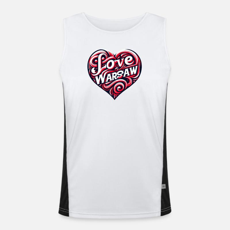 Varsovie, j’adore Varsovie Débardeur respirant contrasté Homme 