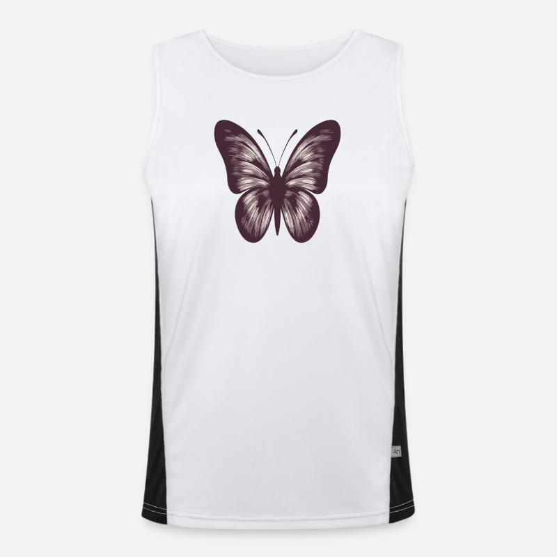Schmetterling Funktionelles Kontrast-Tank Top für Männer 