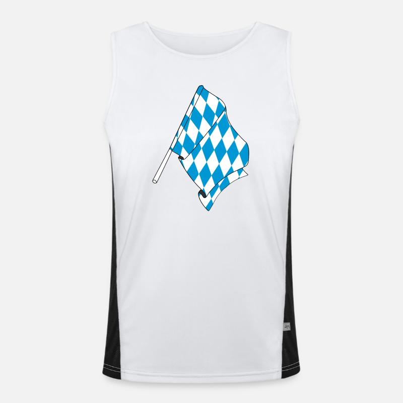 Flagge Bayern Funktionelles Kontrast-Tank Top für Männer 