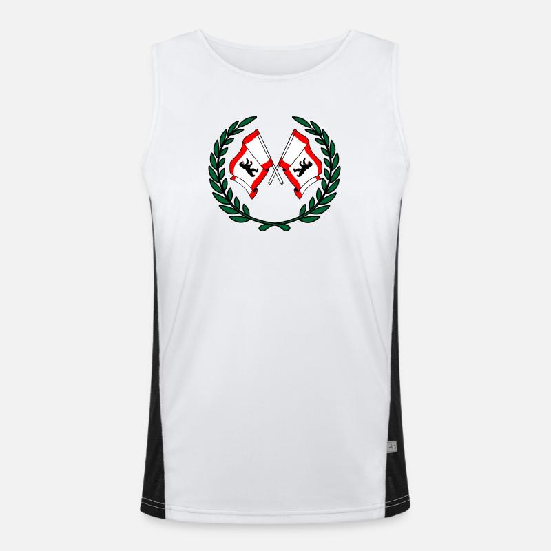 Flags Berlin laurel wreath Men's Functional Contrast Tank Top 