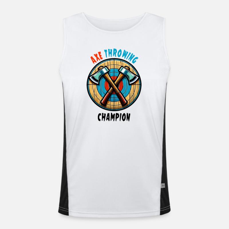 Axtwerfen Axt Sport Design Funktionelles Kontrast-Tank Top für Männer 