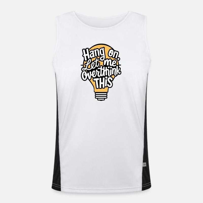 Creative Idea Lamp Design Men's Functional Contrast Tank Top 