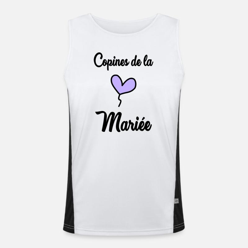 WEDDING. BRIDE-TO-BE. Bachelorette party. TEAM. TEAM MARIEE Men's Functional Contrast Tank Top 