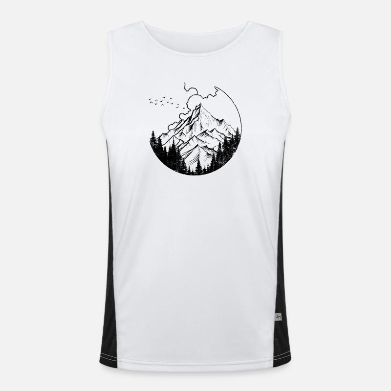 InputRequiredDesignPreview - Men's Functional Contrast Tank Top  - white/black