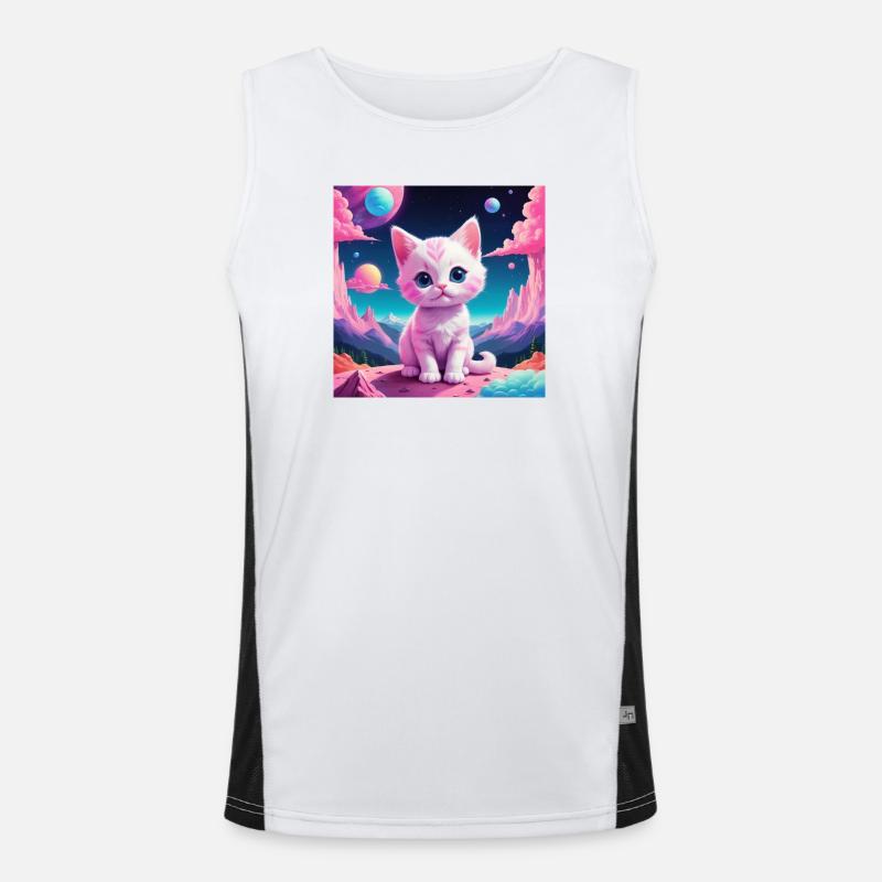 Kittens on foreign planets Men's Functional Contrast Tank Top 